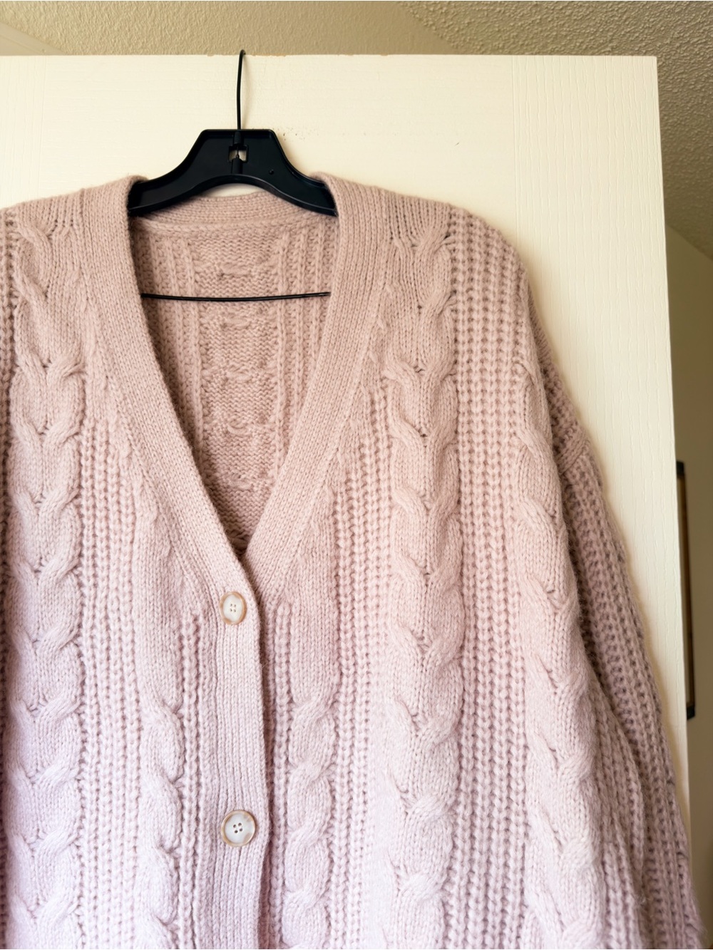 Jenni Kayne Cable‎ Cocoon Cardigan Blush Oversized XL GUC - Picture 5 of 9